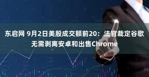 东启网 9月2日美股成交额前20：法官裁定谷歌无需剥离安卓和出售Chrome